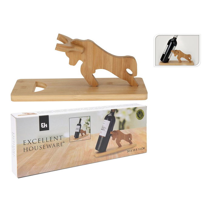 Excellent Houseware Expositoir bouteille bambou 30 x 10 x 13 cm Excellent Houseware Expositoir bouteille bambou 30 x 10 x 13 cm