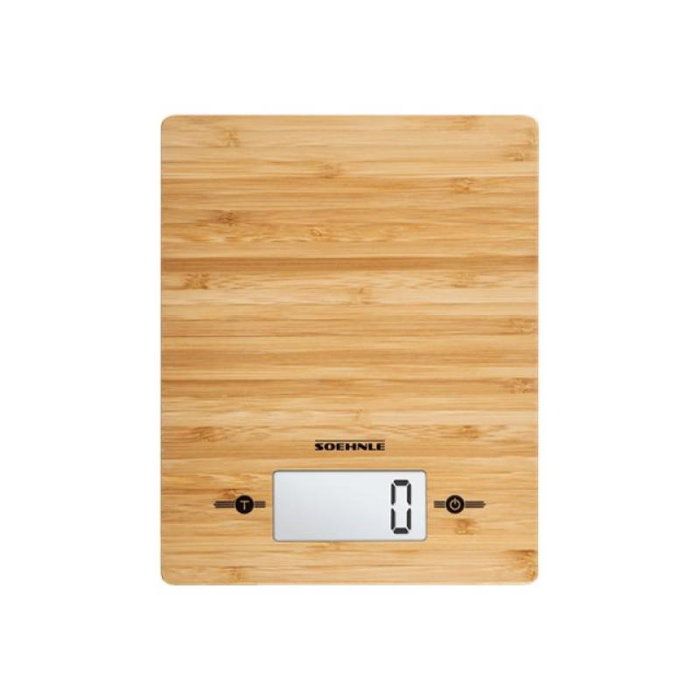 Soehnle Pèse-personne 66308 Bamboo 5 kg marron - Balance de salle de bain précise avec plateau en bambou