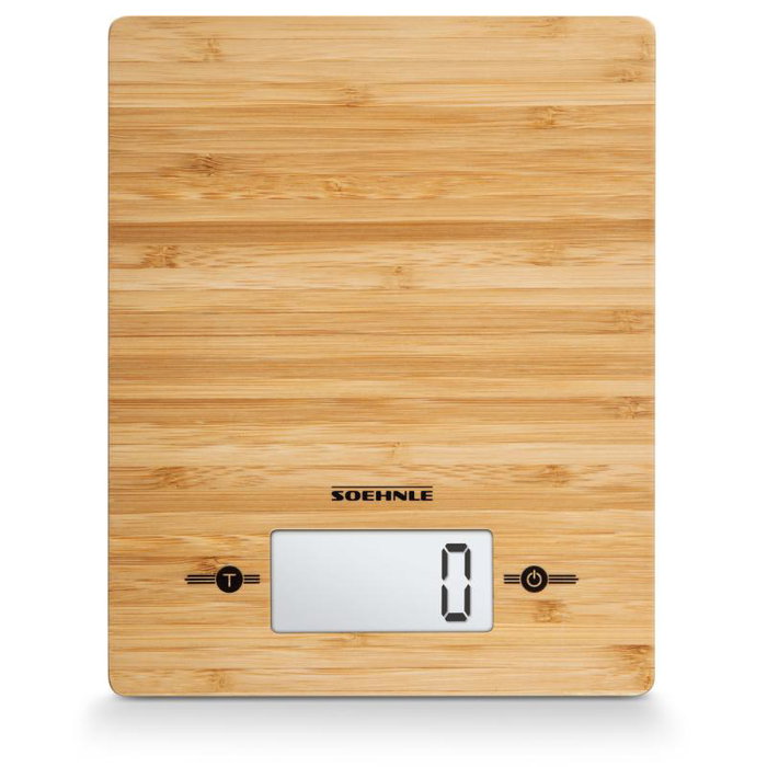 Soehnle Pèse-personne 66308 Bamboo 5 kg marron - Balance de salle de bain précise avec plateau en bambou