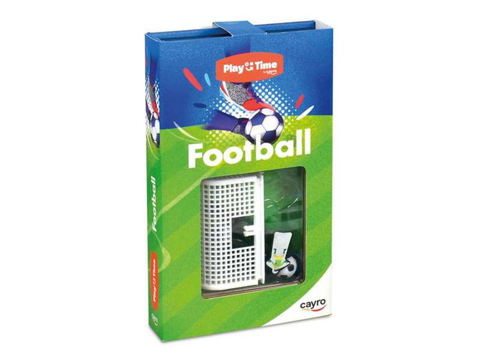 Cayro - Jeu de Football Mini Play Time 10x19.2 cm, Version Anglaise - Set avec Ballon, But et Lanceur, 8 Ans et Plus