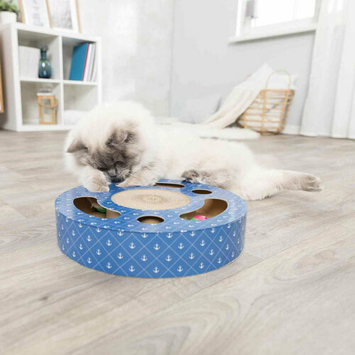 Grattoir pour Chats Trixie Bleu Carton Plastique Ø 33 cm Grattoir pour Chats Trixie Bleu Carton Plastique Ø 33 cm