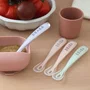 Beaba Lot de 4 cuillères en silicone - Barbe à papa / Guimauve / Vert de gris / Lila