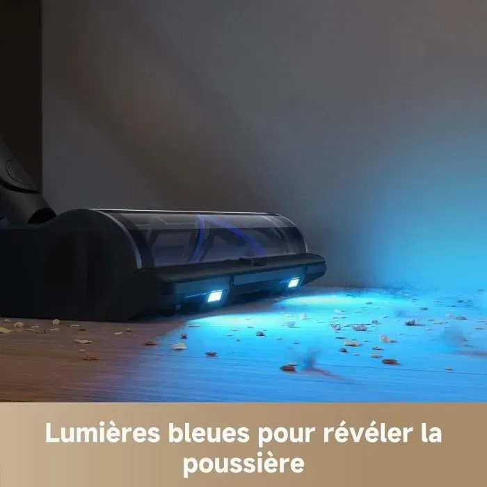 MOVA Aspirateur Balai sans Fil S4 Detect - 150 AW - Autonomie 90 min - Brosse Multisurface OptiInsight