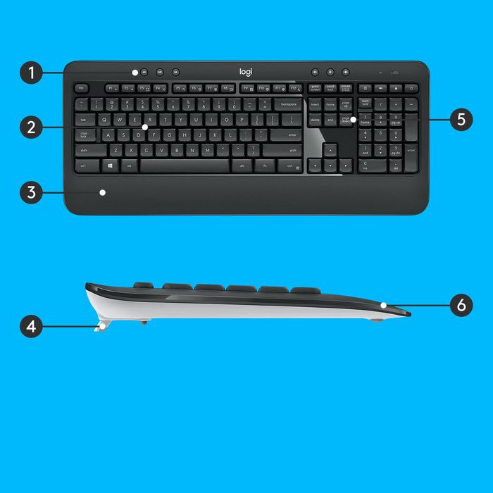 Logitech MK540 Advanced Combo Clavier et Souris sans Fil USB Unifying, AZERTY Français, Autonomie 36 Mois Logitech MK540 Advanced Combo Clavier et Souris sans Fil USB Unifying, AZERTY Français, Autonomie 36 Mois