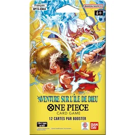 Asmodee - Booster OP15 One Piece - Aventure Sur l'Île de Dieu - Extension Skypiea - 161 Cartes Françaises dont 1 Treasure Rare et 9 Special - Collection Jeu de Cartes