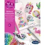 Sentosphere Art & Créations - Kit de Stickers à Diamanter Strass Multicolore, 15 Autocollants Brillants pour Décorer Accessoires, Dès 8 Ans