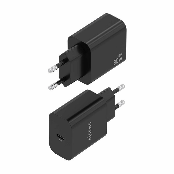 Chargeur mural Aisens GAN 30W 1XUSB-C PD3.0 CHAR Noir 33 W 50 W
