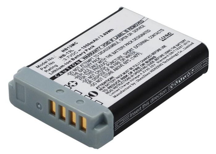 CoreParts Batterie pour Appareil Photo Canon, 1050 mAh Li-ion, 3.7 V - Compatible Powershot G7X II, G5X, G7X CoreParts Batterie pour Appareil Photo Canon, 1050 mAh Li-ion, 3.7 V - Compatible Powershot G7X II, G5X, G7X