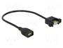 DELOCK Câble USB 2.0 USB A socle, de deux côtés, noir, 0,25m