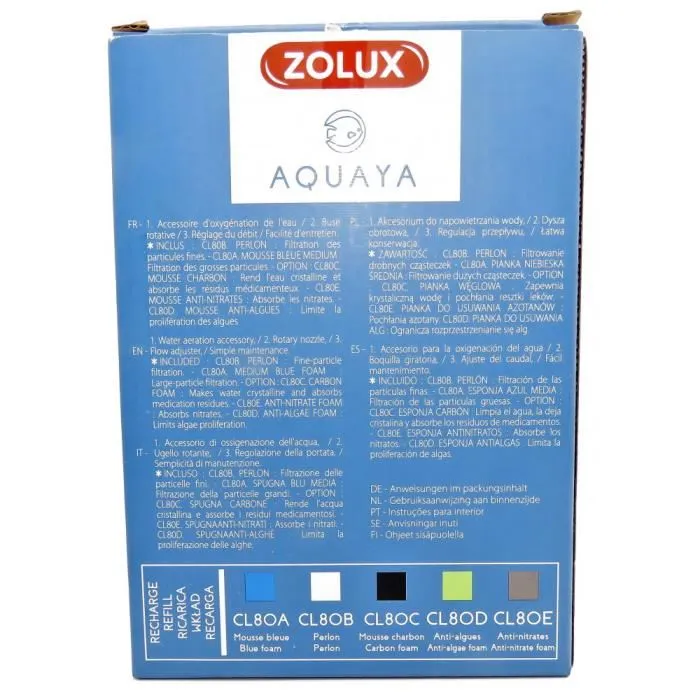 Zolux Classic 80 - Filtre intérieur pour aquarium de 40 à 80 L, 5 W, débit réglable 410 L/H, avec buse rotative et mousses incluses
