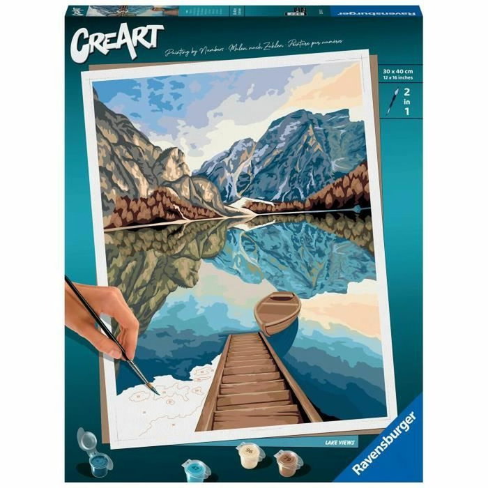 Ravensburger Set de peinture par numéros Lake Views 30 x 40 cm Ravensburger Set de peinture par numéros Lake Views 30 x 40 cm