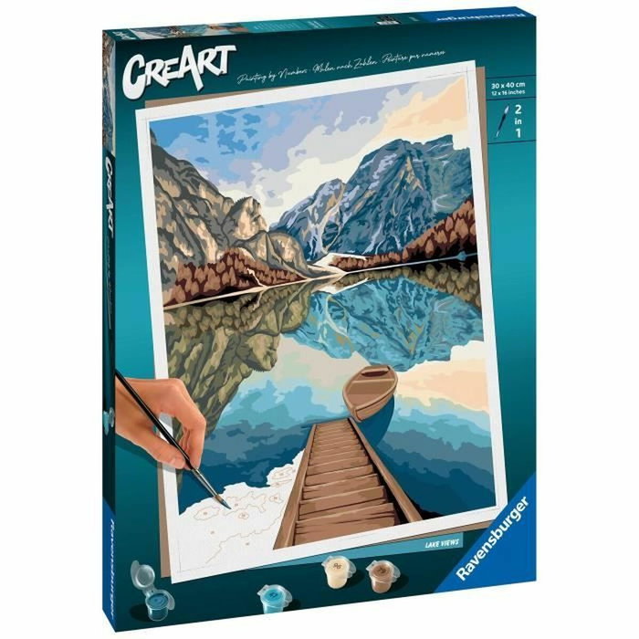 Ravensburger Set de peinture par numéros Lake Views 30 x 40 cm Ravensburger Set de peinture par numéros Lake Views 30 x 40 cm