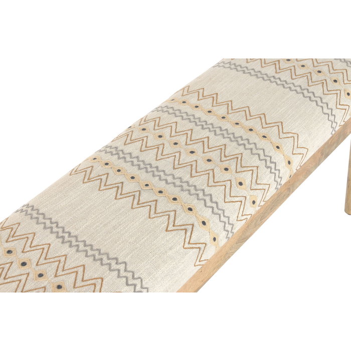 Home ESPRIT Banquette Beige Multicouleur en Bois de manguier Home ESPRIT Banquette Beige Multicouleur en Bois de manguier