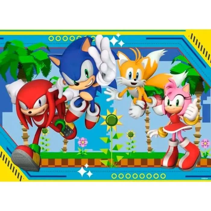 Ravensburger - Puzzle 100 pièces XXL Sonic l'Hérisson - Personnages Sonic, Knuckles, Tails et Amy - Jeu éducatif dès 6 ans - 12001134 Ravensburger - Puzzle 100 pièces XXL Sonic l'Hérisson - Personnages Sonic, Knuckles, Tails et Amy - Jeu éducatif dès 6 ans - 12001134