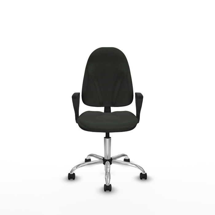 PIQUERAS Y CRESPO Chaise de bureau Algarra, Tissu Noir, Base Chromée PIQUERAS Y CRESPO Chaise de bureau Algarra, Tissu Noir, Base Chromée