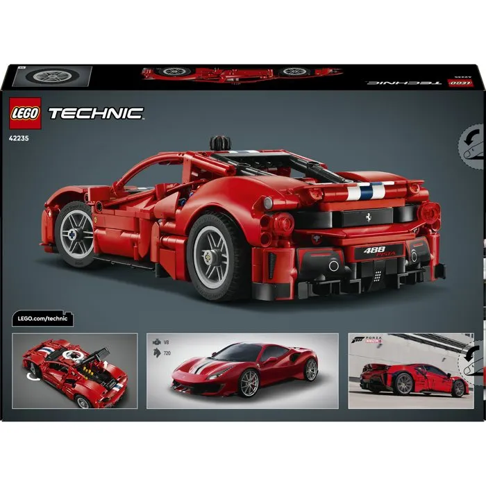Lego Technic Ferrari 488 Pista, 882 pièces