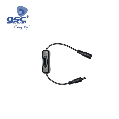 GSC Evolution Connecteur mâle à femelle DC avec interrupteur pour LED 24V GSC Evolution Connecteur mâle à femelle DC avec interrupteur pour LED 24V