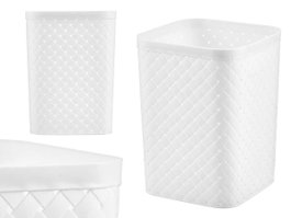 Pincello Corbeille à Papier Carrée Blanche 19x26x19 cm en Plastique (PP) (Set de 12)