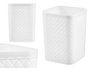 Pincello Corbeille à Papier Carrée Blanche 19x26x19 cm en Plastique (PP) (Set de 12)