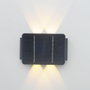 Edm Aplique solaire LED 4W 200lm 3000K lumière chaude avec capteur crépusculaire IP65 batterie 2000mAh