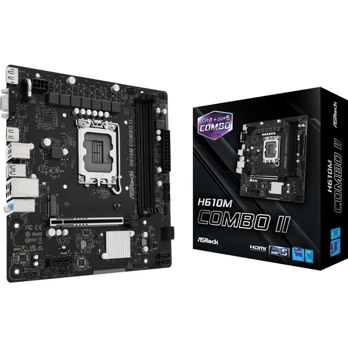 ASRock H610M Combo II Micro-ATX DDR4/DDR5
