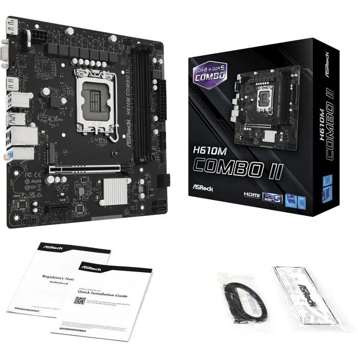 ASRock H610M Combo II Micro-ATX DDR4/DDR5