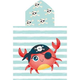 Secaneta Poncho Estampé Piratecranc - Poncho imperméable enfant, 60 x 120 cm