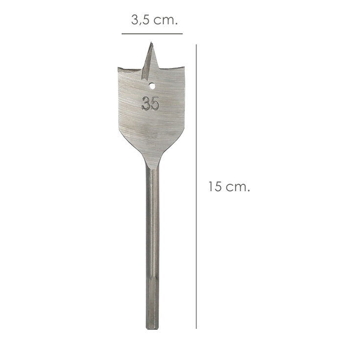 WOLFPACK LINEA PROFESIONAL Mèche à bois plate 3 pointes 35,00 mm