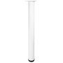 Herrajes Alk - Pata de Table VIGO Ø60 H710 Réglable en Hauteur, Pied de Table en Acier Diamètre 60 mm, Finition Blanc, Noir, Gris ou Chrome