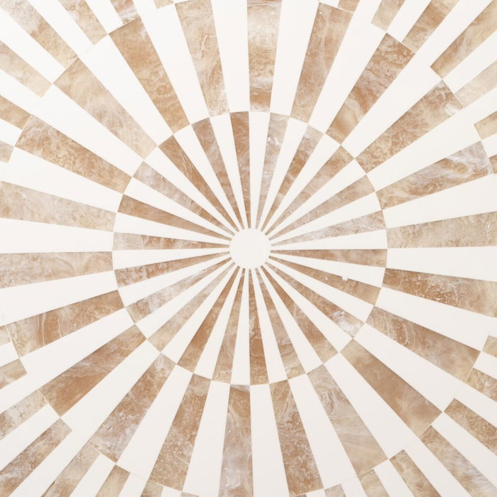 BigBuy Home Table d'appoint Blanc Doré