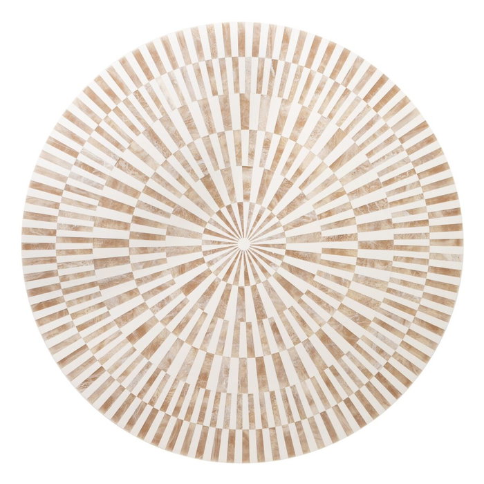 BigBuy Home Table d'appoint Blanc Doré