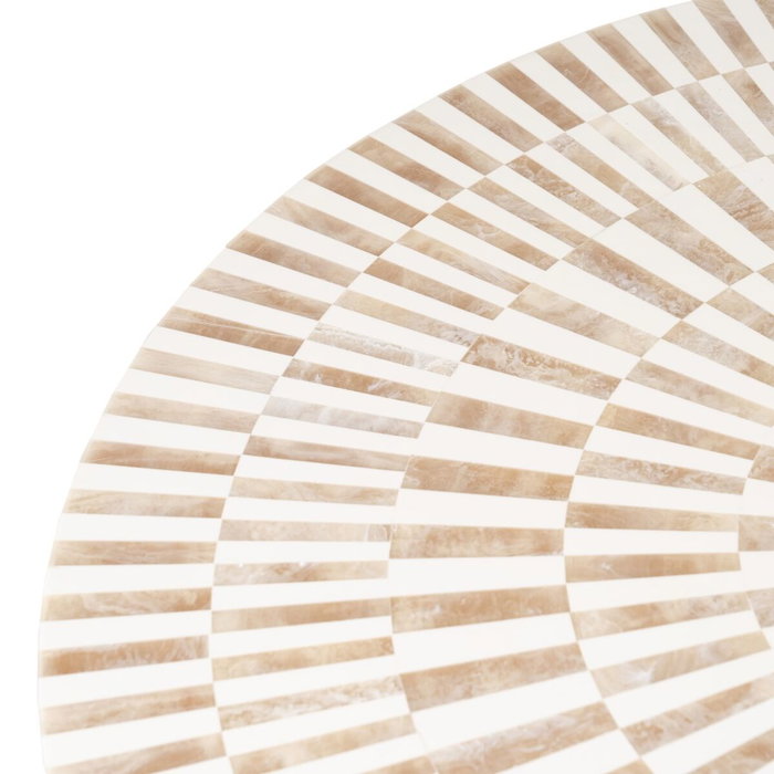 BigBuy Home Table d'appoint Blanc Doré