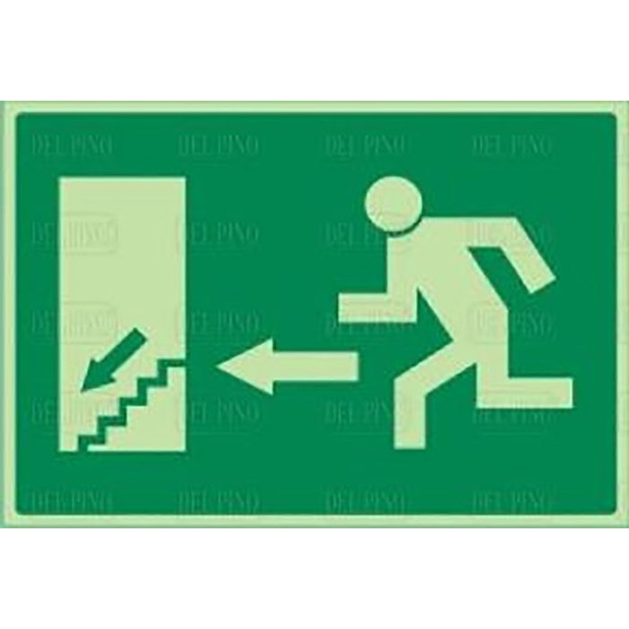 DUVER 964 Plast. 297X210 Panneau Sortie Gauche Escalier Pictogramme Lumineux DUVER 964 Plast. 297X210 Panneau Sortie Gauche Escalier Pictogramme Lumineux
