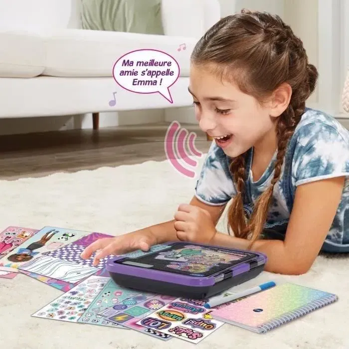 VTech Kidisecrets 365 - Journal Intime Vocal et Musical pour Enfants de 5 à 12 Ans - 365 Mémoires Vocales, Écran LCD, Code Secret - Version en Français