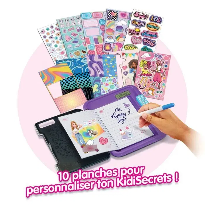 VTech Kidisecrets 365 - Journal Intime Vocal et Musical pour Enfants de 5 à 12 Ans - 365 Mémoires Vocales, Écran LCD, Code Secret - Version en Français