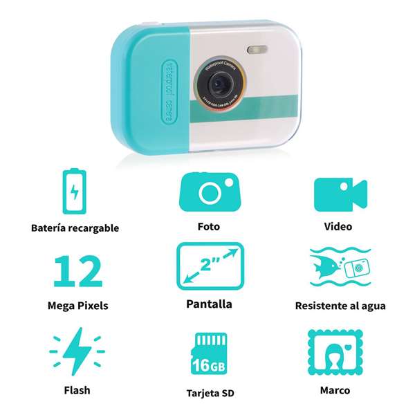 Canal Toys Photo Creator Waterproof - Appareil photo numérique étanche, submersible 3 m, 16 Go, USB-C, âge 7 à 99 ans Canal Toys Photo Creator Waterproof - Appareil photo numérique étanche, submersible 3 m, 16 Go, USB-C, âge 7 à 99 ans