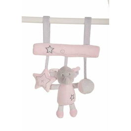 Affichette de poignée de porte Rose Eléphant 25cm Jouet Peluche