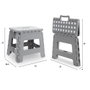 Marbueno Tabouret Pliant Plastique Couleur Assortie 33x26,5x27 cm Jardin Pliable Antidérapant 150 kg 10534