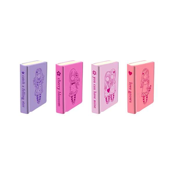 Safta - Présentoir de gommes en forme de livre - Surtido Gorjuss Sparkle & Bloom - 15,9 x 5,2 x sufficient cm