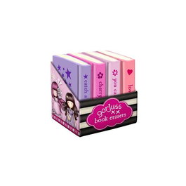 Safta - Présentoir de gommes en forme de livre - Surtido Gorjuss Sparkle & Bloom - 15,9 x 5,2 x sufficient cm