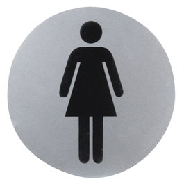 WOLFPACK LINEA PROFESIONAL Plaque toilettes femmes Ø12 cm en aluminium