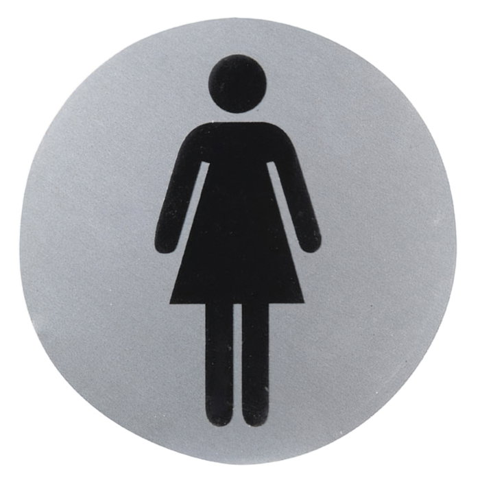 WOLFPACK LINEA PROFESIONAL Plaque toilettes femmes Ø12 cm en aluminium WOLFPACK LINEA PROFESIONAL Plaque toilettes femmes Ø12 cm en aluminium