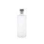 Andrea House Bouteille en verre transparente 1 L avec bouchon antigoutte en acier inoxydable Ø 8 x 29 cm