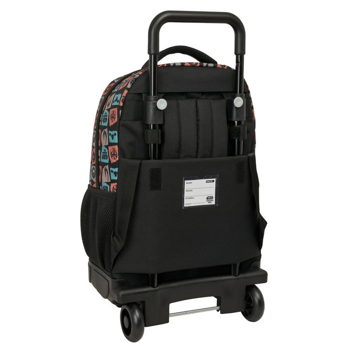Safta Sac à dos avec roues compactes extractibles 33x45x22cm