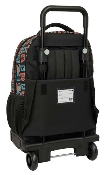 Safta Sac à dos avec roues compactes extractibles 33x45x22cm