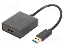 DIGITUS Adaptateur USB 3.2 Gen 1 vers HDMI socle, noir