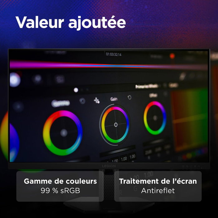 Lenovo 68C5GAC4EU - Écran PC gaming Legion 27 pouces, Full HD, 165 Hz, 1 ms, HDMI, DisplayPort, Noir