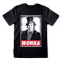 Willy Wonka T-shirt à manches courtes unisex Wonka Noir - L