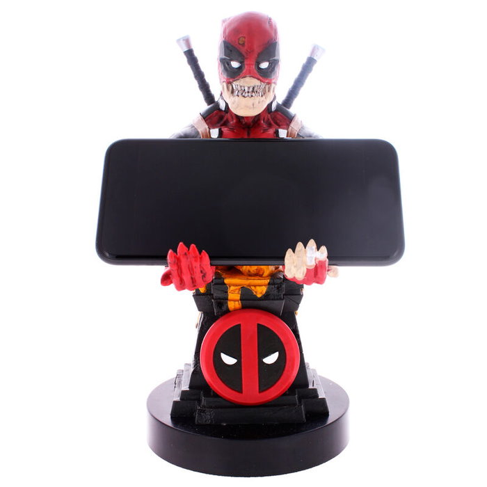 EXQUISITE GAMING Support Chargeur Figurine Cable Guy Deadpool Zombie Marvel 20 cm, Compatible PS5 DualSense, Xbox Series et iPhone