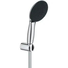 GROHE Vitalio Start 110 27950001 - Ensemble de douche avec pommeau 2 jets, support mural et flexible 1.75m - Sélection facile et économie d'eau